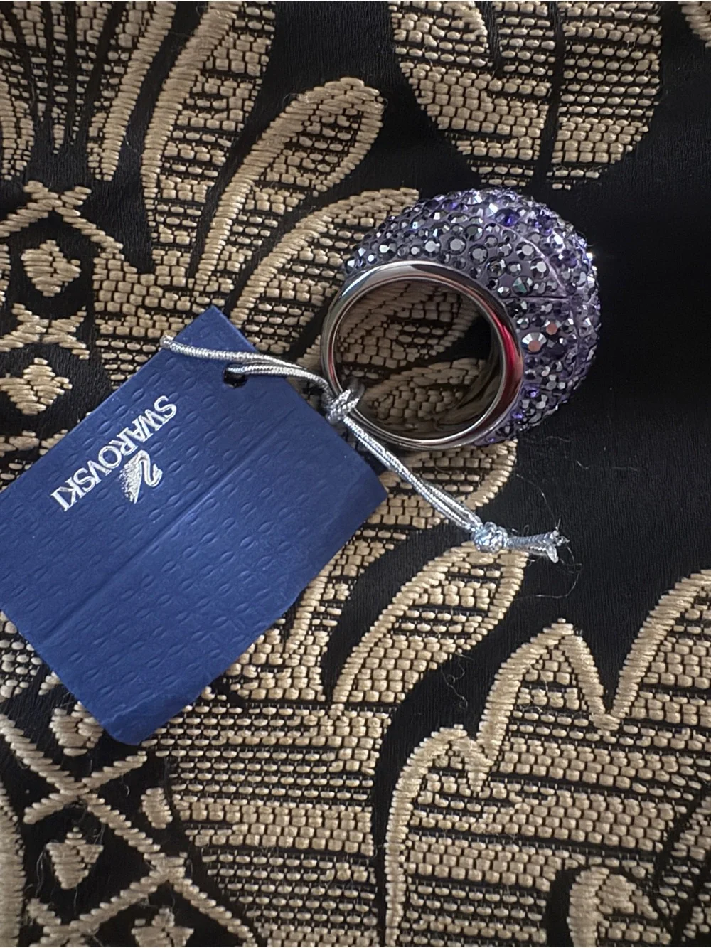 Swarovski Purple Pave Crystal Dome Ring